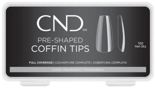 CND Pre-shaped Coffin tips 100ct (full coverage)