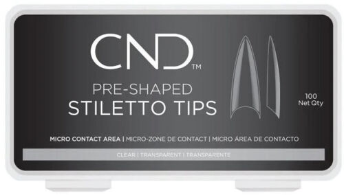 CND Pre-shaped Stiletto tips 360ct (micro contact area)